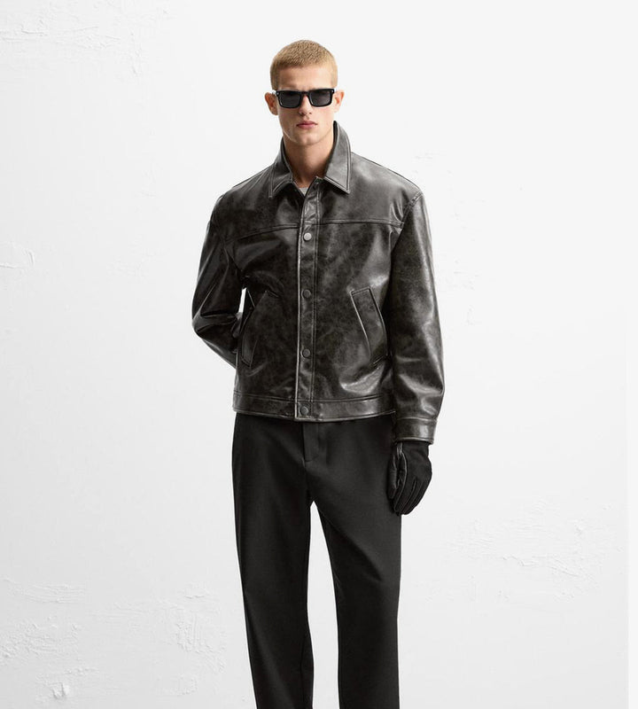Leather effect jacket