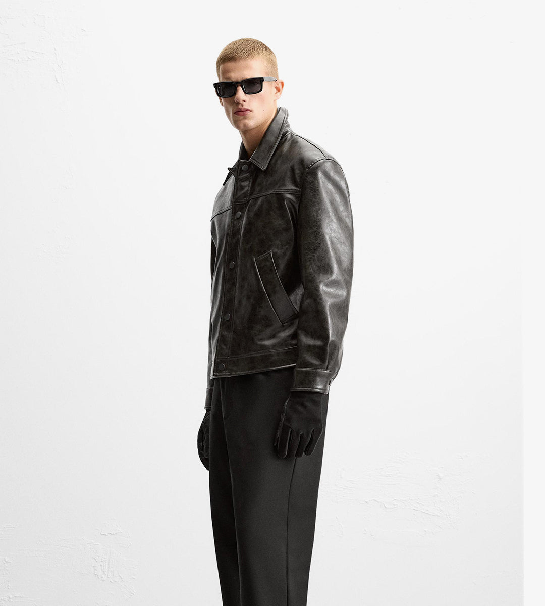 Leather effect jacket
