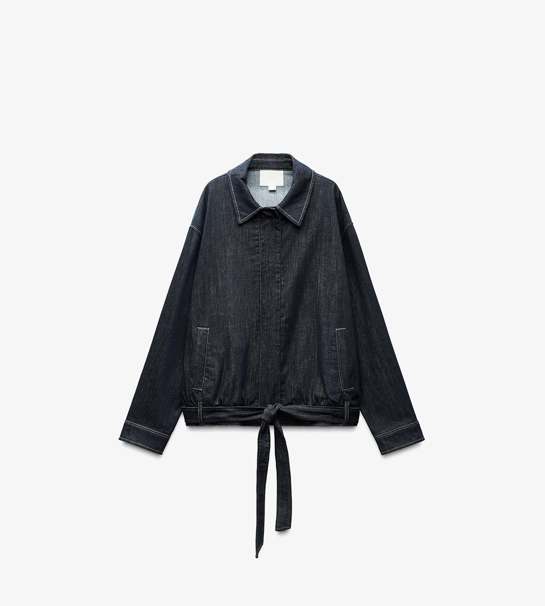 Denim jacket with belt