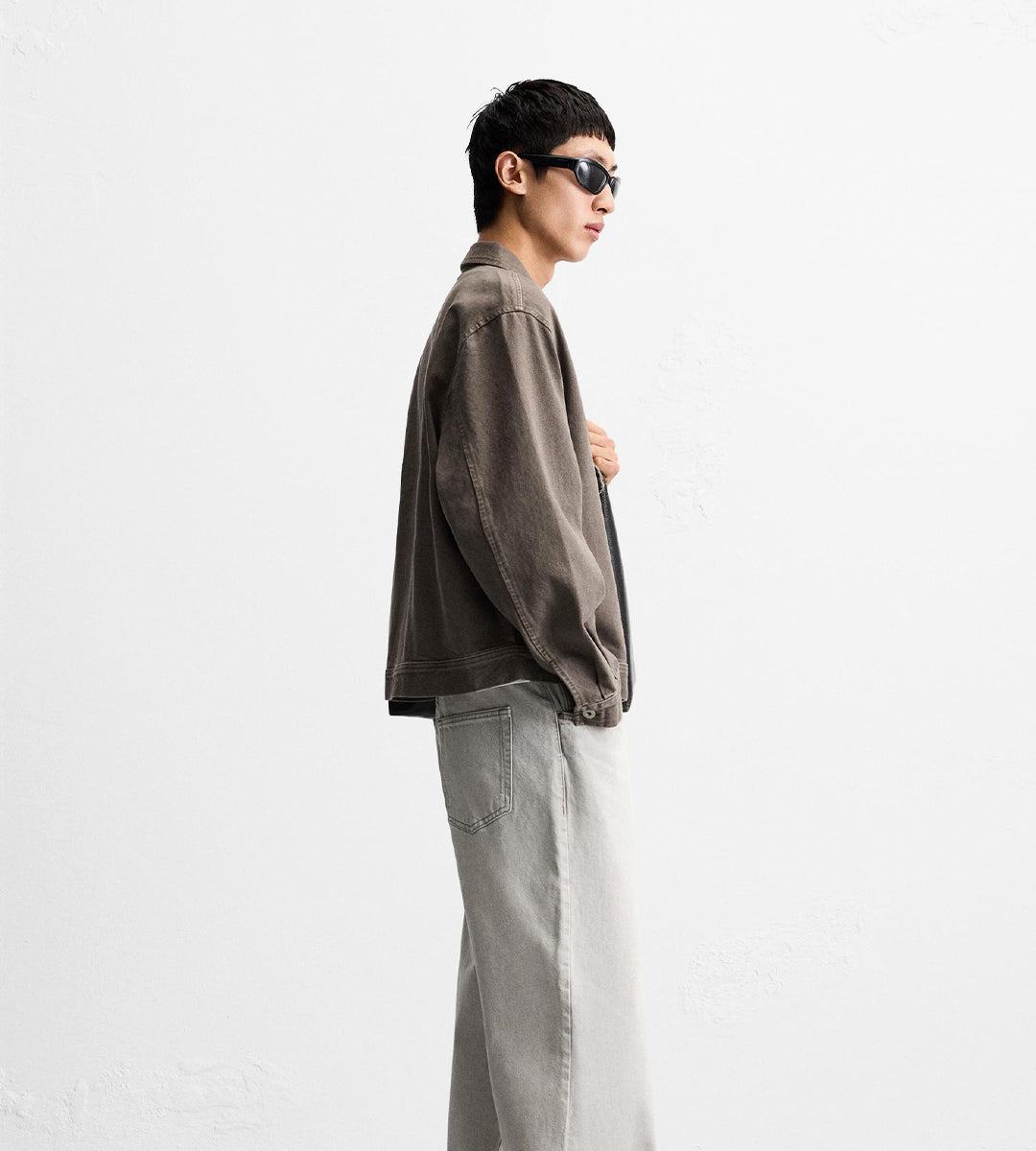 Washed boxy fit jacket