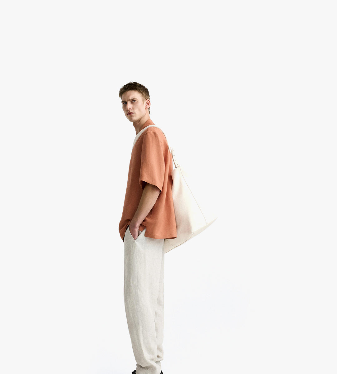Brown fabric shirt